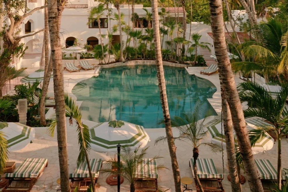 Pool at luxury hotel